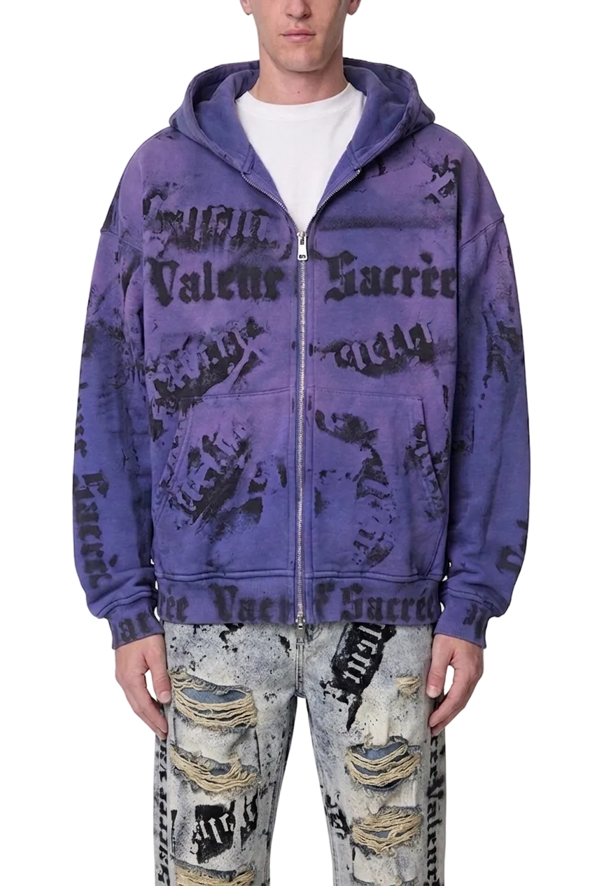 Purple Graffiti Zip Up