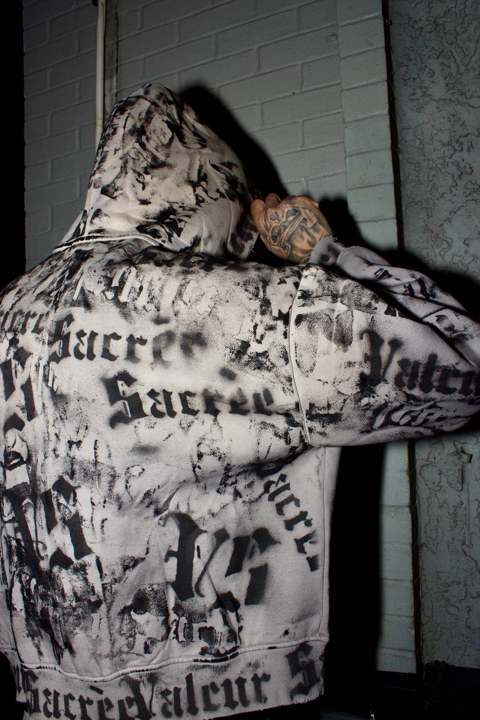 Grey Graffiti Zip Up