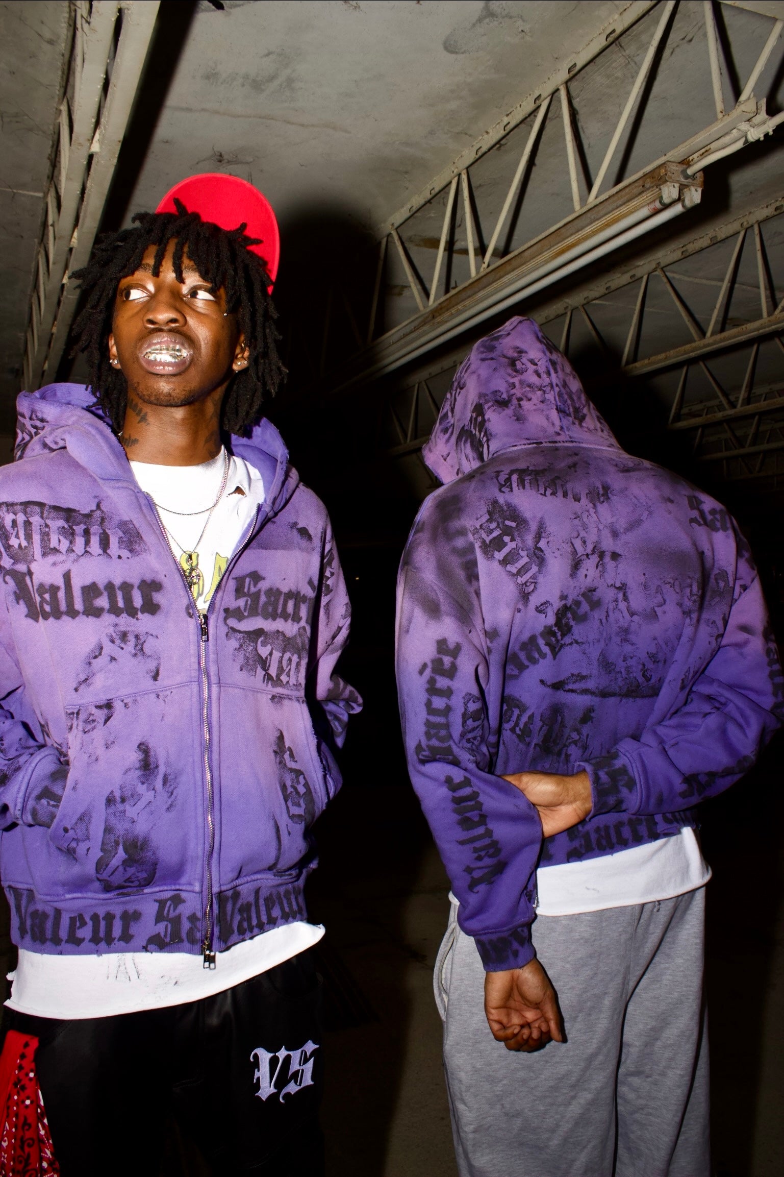 Purple Graffiti Zip Up