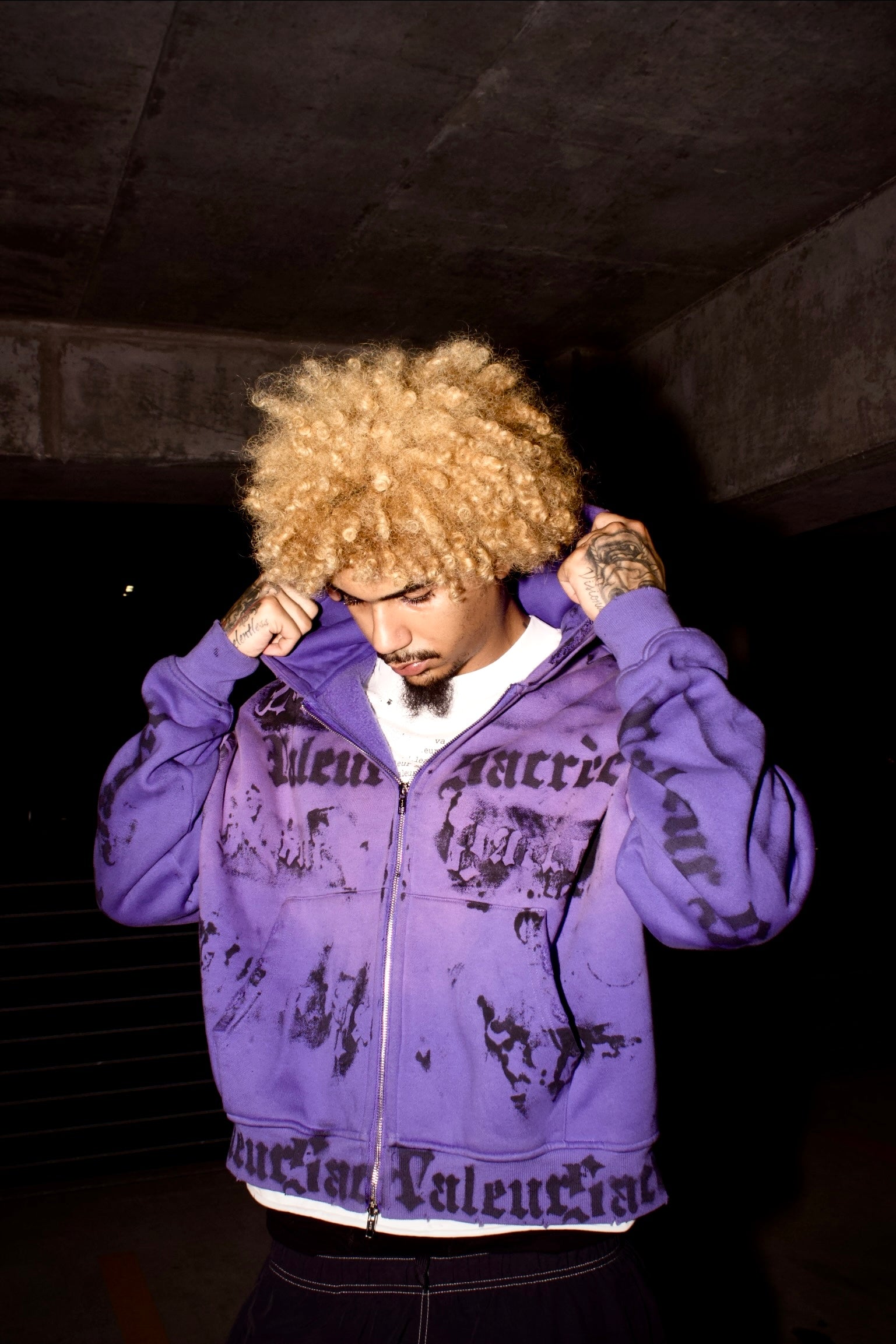 Purple Graffiti Zip Up