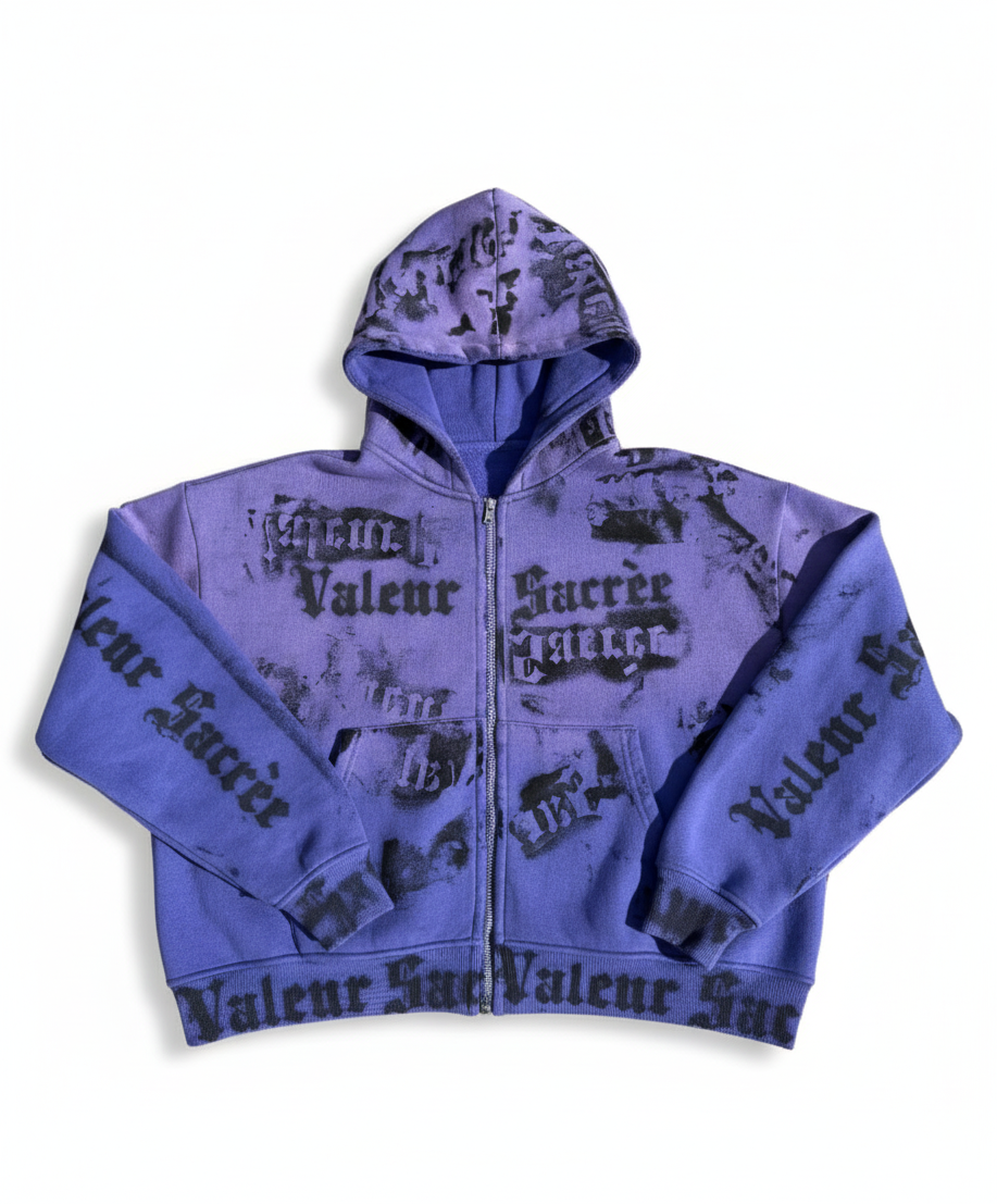 Purple Graffiti Zip Up