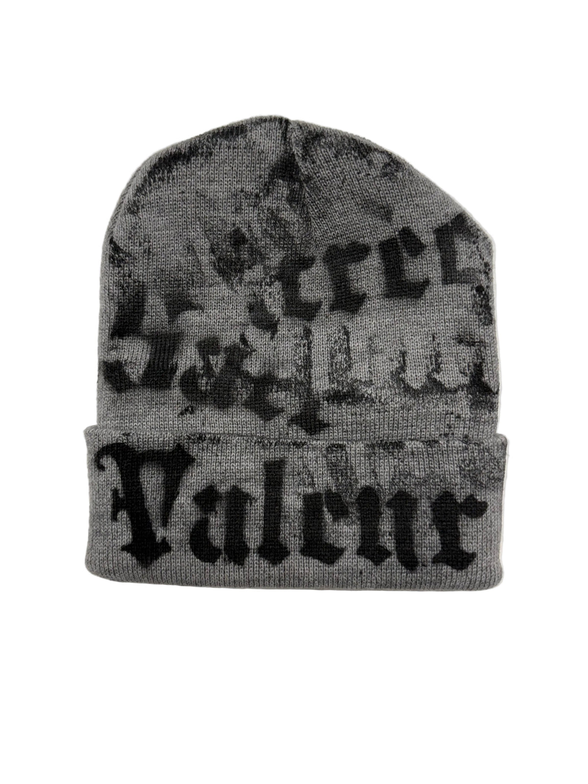 GREY GRAFFITI BEANIE