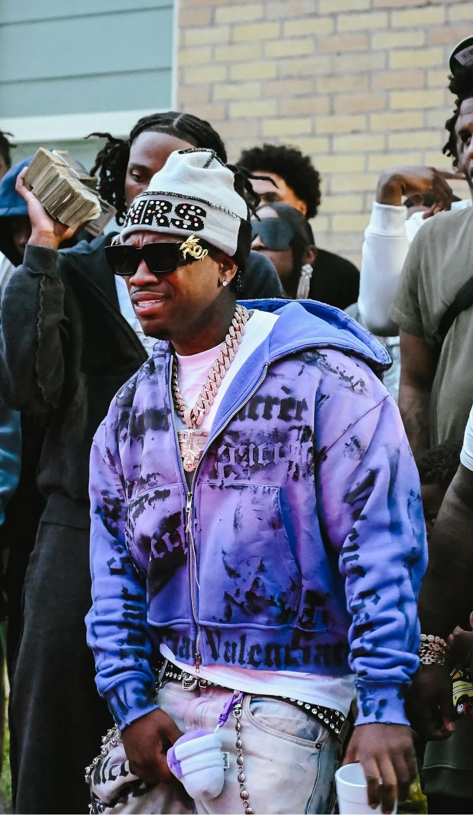 Purple Graffiti Zip Up