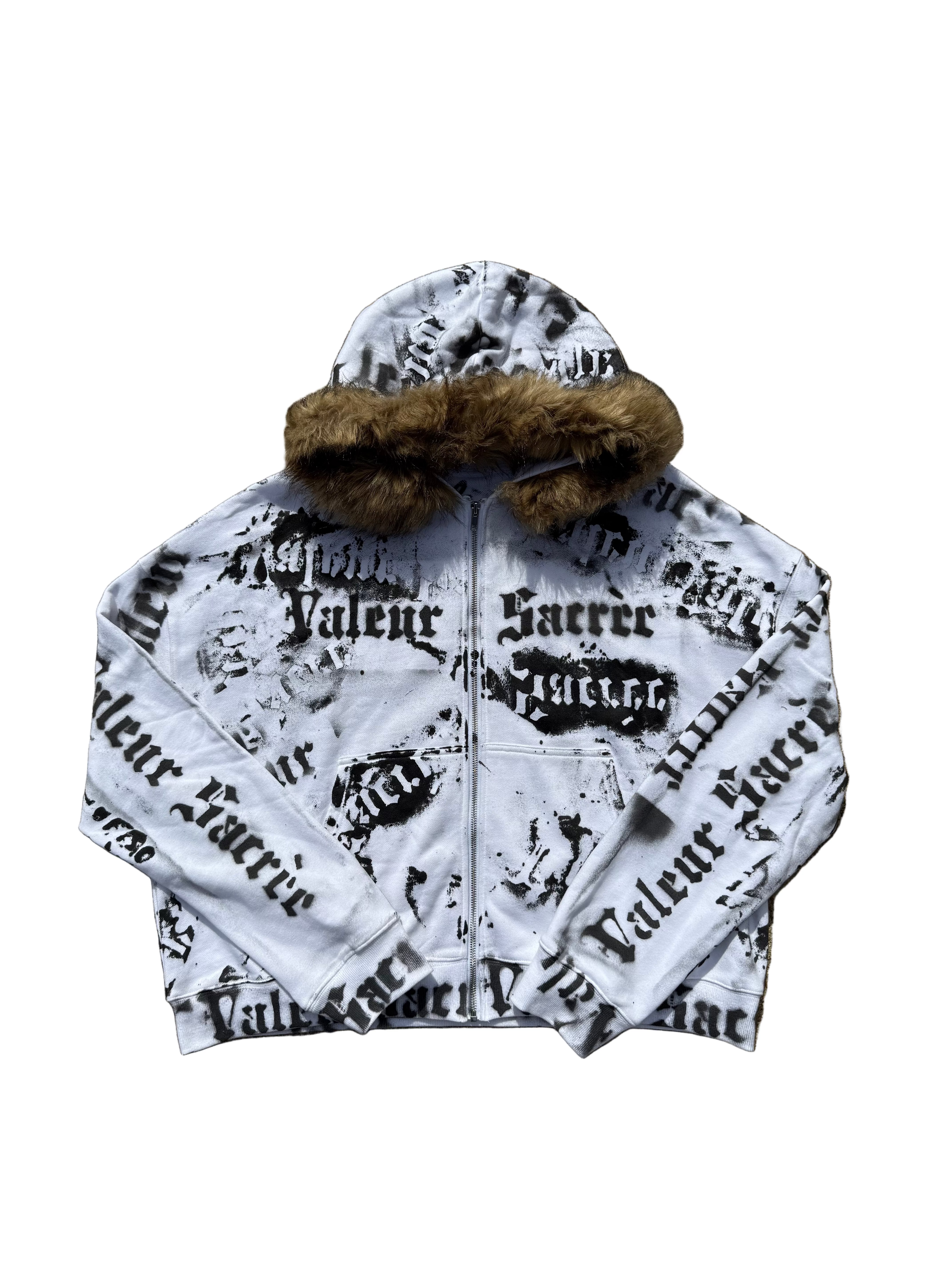 Fur Graffiti Zip Up
